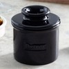 Butter Bell® Crock - Midnight Black Retro Ceramic Butter Keeper, Classic Café Style Butter Dish for Spreadable Butter Without Refrigeration - 3 of 4