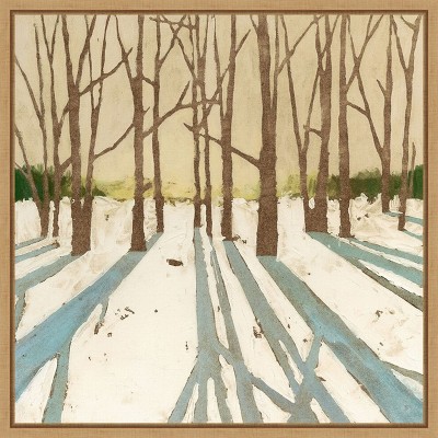 Amanti Art Winter Shadows II by Megan Meagher Canvas Wall Art Print Framed 22 x 22-in.