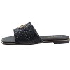bebe Women's Sandals - Slip-On Flats Quilted Slide Sandals with Metal Logo Medallion - 3 of 4