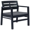 vidaXL 3 Piece Patio Lounge Set Plastic Anthracite - 4 of 4
