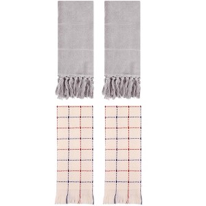 REGALWOVEN 4 Packs Cotton Absorbent Soft Decorative Turkish Bath Towel for Bathroom - 1 of 4