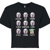 Women's - Star Wars - The Mandalorian Mandalorian Moods Cropped Graphic T-Shirt - 2 of 4