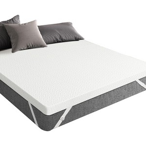 Itopfox Gel Memory Foam Mattress Topper Queen with Removable Washable Bamboo Cover, CertiPUR-US Certified for Cooling Comfort - 1 of 4