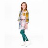 Deux par Deux Girl Leggings Dark Green with Flower Print - 3 of 4