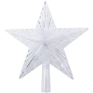 Aoibox LED Christmas Tree Topper Star 9 Inch USB Powered Multicolor 16 Color Modes 32 Key Remote for Holiday Party Indoor Outdoor 1 Piece - 1 of 4