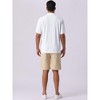 INSPIRE CHIC Men's Summer Casual Short Sleeve Solid Color Texture Knit Polo Shirts - 3 of 4
