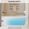 Acrylic Alcove Tub,60 Rectangular Alcove Soaking Bathtub with Integral Apron Front In Glossy White,Brushed Nickel Pop-Up Drain Include - 4 of 4