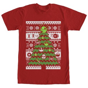 Men's Star Wars Ugly Christmas Tree T-Shirt - 1 of 4