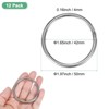 Unique Bargains Dream Catcher Stainless Steel Macrame Wreath Floral Round Metal O Rings 12 PCS - 3 of 4