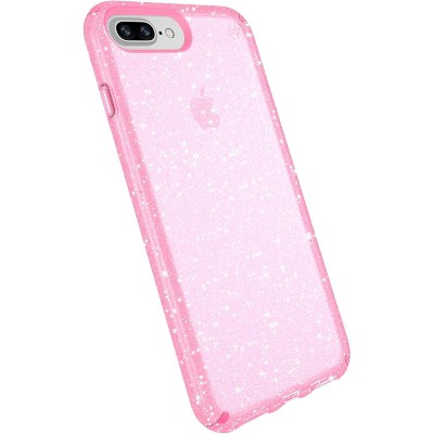 Speck Presidio Clear + Glitter iPhone 8 Plus/iPhone 7 Plus - Bella Pink with Gold Glitter