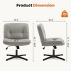 ALEXOUN Criss Cross Home Office Chair,Wide Seat,PU Leather Swivel Height Adjustable Comfy Computer Task Seat,for Home,Office - 3 of 4
