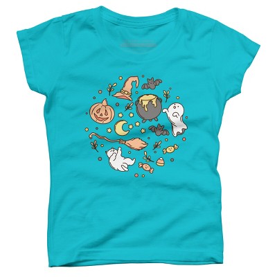 Girl's Design By Humans Halloween By kimprut T-Shirt