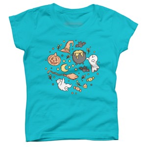 Girl's Design By Humans Halloween By kimprut T-Shirt - 1 of 2