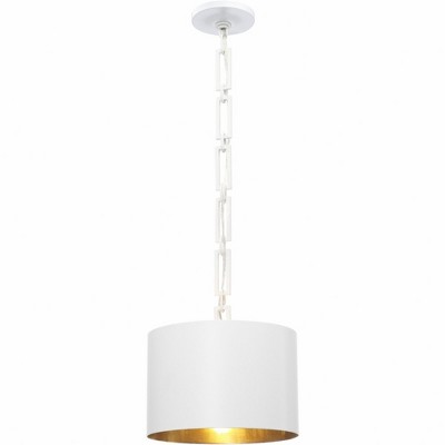 Crystorama Lighting Alston 1 - Light Chandelier in  Matte White/Antique Gold