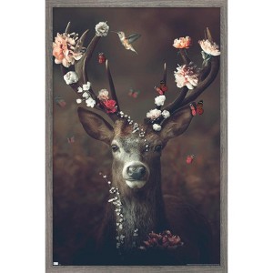 Trends International Reinders - Fauna Flora Deer Framed Wall Poster Prints - 1 of 4