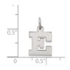 Black Bow Jewelry Sterling Silver, Amanda Collection Small Block Style Initial E Pendant - 4 of 4