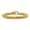Chisel Stainless Steel Polished Yellow IP-plated 8mm 9" Round Box Chain Bracelet - 3 of 4