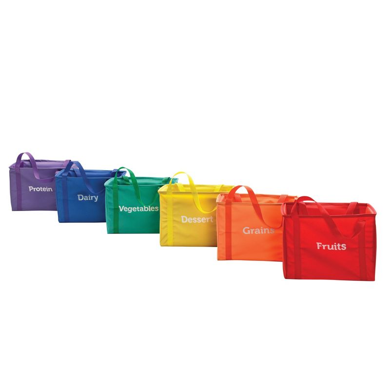 Sportime My Plate Nutrition Container Bags, Nylon, 13 x 9 x 10 Inches, Set of 6, 1 of 2