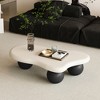 40" MDF Coffee Table with Cloud-Shaped Top and 3 Ball Legs with Child-Safe Rounded Corners and Easy Assembly - 4 of 4