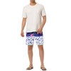 TATT 21 Men's Casual Lightweight Drawstring Waist Contrast Color Printed Board Shorts - 2 of 4