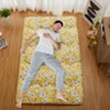 Japanese Floor Futon Mattress, Modern Floral Printed Tatami Mat, Thick Foldable Floor Mattress, Roll Up Sleeping Pad Portable - 3 of 4