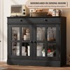 35.4" Sideboard Buffet Cabinet with Glass Door, Storage Cabinet with Drawer, Buffet & Sideboard for Dining Room, Kitchen, Living Room - 4 of 4