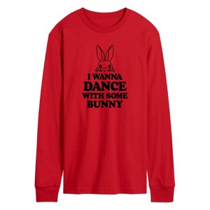 Men's - Instant Message - I Wanna Dance With Some Bunny Long Sleeve Graphic T-Shirt - 1 of 4