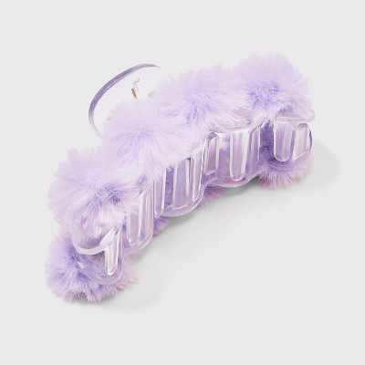 Faux Fur Claw Hair Clip - Wild Fable™ Purple