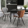 Tangkula 2 Set Armless Dining Chair w/ Curved Backrest U-shaped Seat & Non-slip Foot Pad - 2 of 4