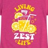 Girls' - Instant Message - Living My Zest Life Fitted Short Sleeve Graphic T-Shirt - 2 of 4