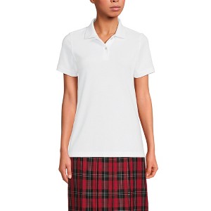Lands' End School Uniform Young Women's Short Sleeve Mesh Polo Shirt - 1 of 3