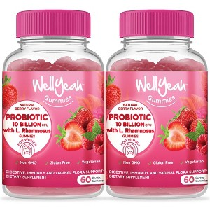 WellYeah Probiotics For Women Gummies (2 Pack) - 10 BILLION CFU - 60 Gummies - 1 of 2