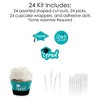 Big Dot of Happiness 2026 Teal Graduation Cupcake Decoration - Party Cupcake Wrappers and Treat Picks Kit - Set of 24 - 4 of 4