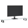 vidaXL Monitor Stand Black 39.4 in.x7.9 in.x3.1 in. Tempered Glass and Metal - 3 of 4