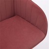 VASIP Modern  Velvet Home Office Chair,Makeup Vanity Chair with Wheels, Adjustable Swivel Computer Task Chair for Bedroom, Makeup Room - 4 of 4