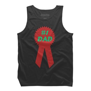 Men's Design By Humans #1 DAD Ribbon By Tank Top - 1 of 2