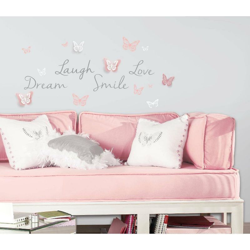 3D Butterfly Dream Peel and Stick Wall Decal - RoomMates, 4 of 7