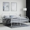 vidaXL Double Bed Frame - Durable Powder-Coated Steel Construction, with Supportive Metal Slats - 3 of 4