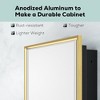 Keonjinn 40 in. W x 30 in. H  Metal Framed Gold Rectangular Framed Recessed/Surface Mount with Mirror,Gold - 4 of 4