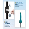 Patio Umbrella 9ft, Table Umbrella Outdoor Patio UV Protection with Crank Lift & Push Button Tilt, 8 Sturdy Ribs for Yard, Deck, Pool - 3 of 4