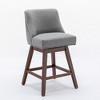 Fabric Bar Stools Set of 2 with 26" Counter Height, 360¡ã Swivel, Cushioned Seat, and Curved Back for Kitchen, Dining, or Bar - 3 of 4