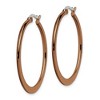 Chisel Stainless Steel Polished Brown IP-plated 34mm Diameter Tapered Hoop Earrings - 3 of 4