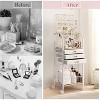 Large Jewelry Organizer Stand with 3 Box Drawer,Armoire Holder with Display - 3 of 4