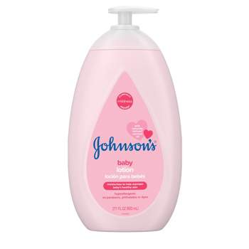 Johnson's Moisturizing Mild Pink Baby Body Lotion, Coconut Oil for Delicate Skin, Hypoallergenic - 27.1 fl oz
