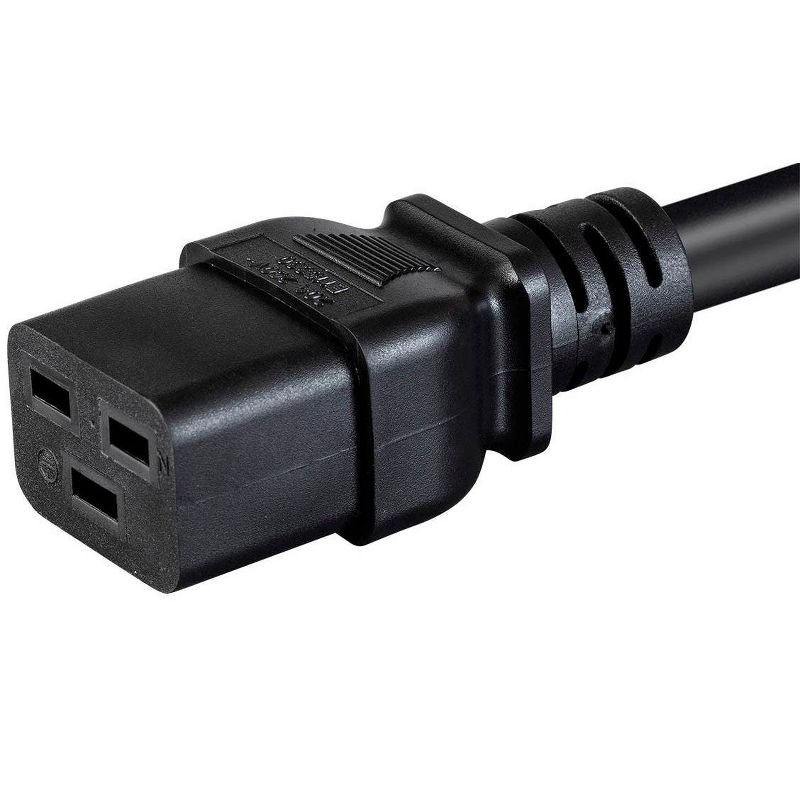 Monoprice Heavy Duty Power Cord - 10 Feet - Black | Locking NEMA L5-20P to IEC 60320 C19, For Computers, Servers, Monitors to a PDU Or UPS in a Data, 3 of 7