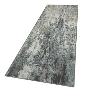 Modern Splashed Ink Printed Machine Washable Area Rug Ultra Thin Stain Resistant Non Shedding Non Slip Pet Friendly Floor Rug for Home Decor - 1 of 4