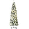 TinyhomiePre-Lit Flocked Pencil Christmas Tree ¨C Perfect Slim Corner Accent for Cozy Festive Indoor Decor - 3 of 4