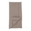 4pk 20"x20" Hemstitched Design Border Dinner Napkins Taupe - Saro Lifestyle: Solid Polyester Kitchen Textiles - 3 of 4