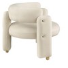 NicBex Velvet Barrel Accent Chair,Upholstered Living Room Chairs with Mid-Height Curved Backrest,Cozy Armchair,Accent Chairs for Living Room - 3 of 4