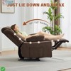 Recliner Chair, Manual Reclining Sofa w/Massage & Heat Comfy Overstuffed Rocking Chair with Side Pockets - 3 of 4